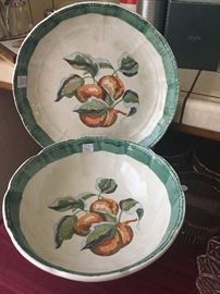 More Italian Pottery - a large platter and pasta bowl. 