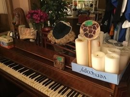 Miscellaneous items on piano