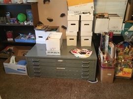 Metal cabinet & those boxes are full of comic books!