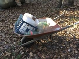 Wheel barrow - outside behind the house