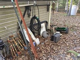 Outside behind the house