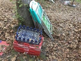 Outside behind the house