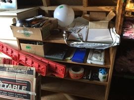 Another shelving unit and miscellaneous items