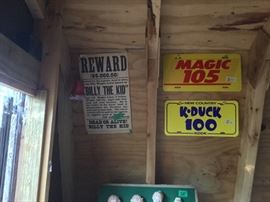 Neat old radio station signs!