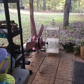 Patio area - more stuff! How about a pink ceiling fan?