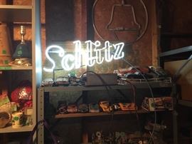 "Schlitz" neon sign with transformer