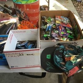 Super Hero hats, badges, more toys