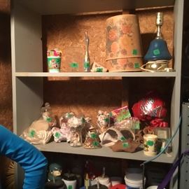 Shells, vintage lamps