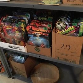 Xmen and Waterworld collectibles in original packaging
