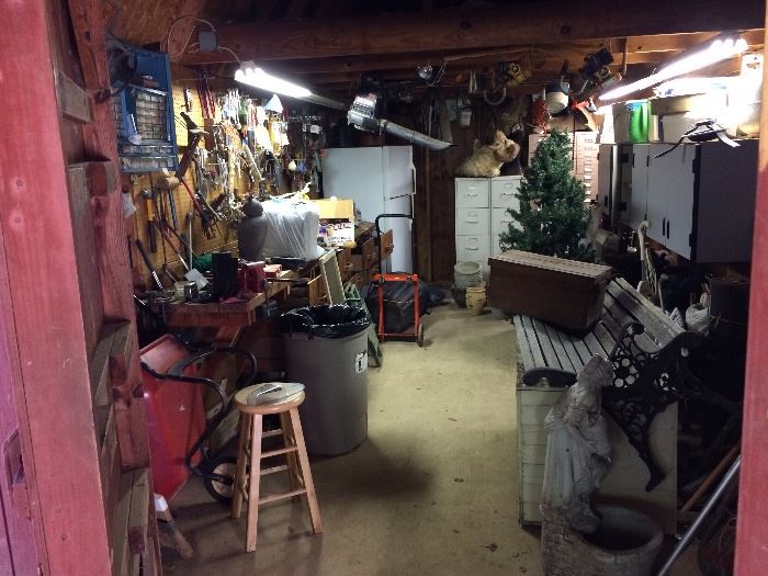 A view of the shed before we started working on it. I’m a little overwhelmed by all the tools! 