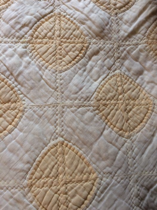   Vintage yellow quilt, good for crafts