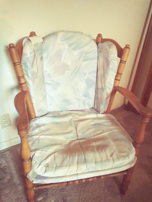 Wing back bedroom chair