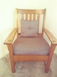 Mission Style Oak Library Chair