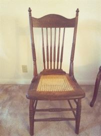 Cane seat Spindle back Side Chair