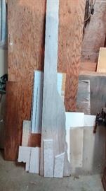 Scrap / Plywood, dimensional wood, Gyp. Bd., & Marble.