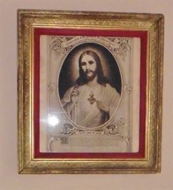 Old framed religious print.