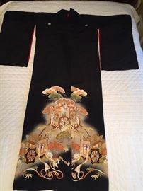 Embroidered Japanese kimono