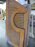 Navy decking and navy lockers in this auction.
