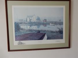 LIMITED EDITION PRINT, "LIFTING FOG", SIGNED, REMARQUED BY PAUL MCGEHEE