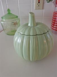 CERAMIC PUMPKIN CANISTER
