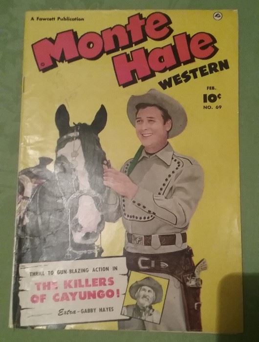 A Fawcett Publication Monte Hale Western Comic book, February 1952 no 69. Fair to good shape, no tears. 