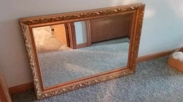 large framed mirror