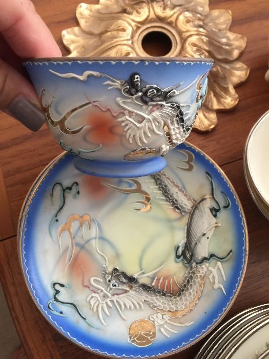 Dragon tea cup and saucer