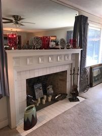 Pottery, fire place tools set heavy duty set