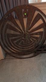 MAN IN MAZE METAL WALL ART