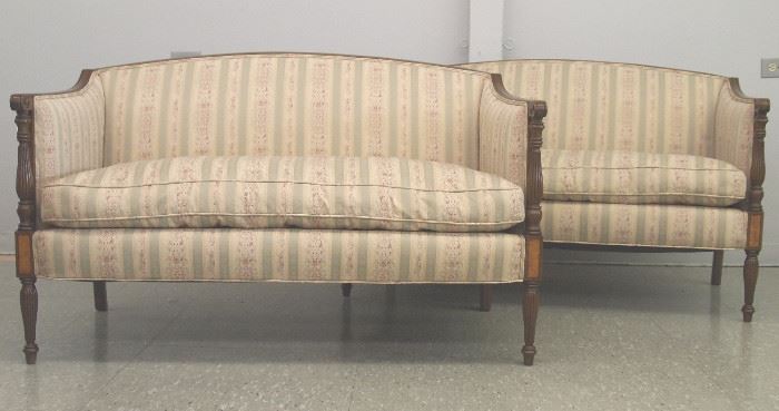 1940's mahogany sofas 52" wide