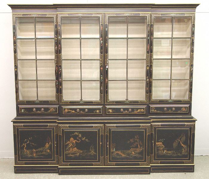 1940's breakfront with Chinoiserie decoration
