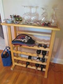 Wood Wine Table/Rack