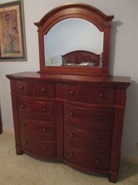 Cherry Chest of Drawers with Mirror