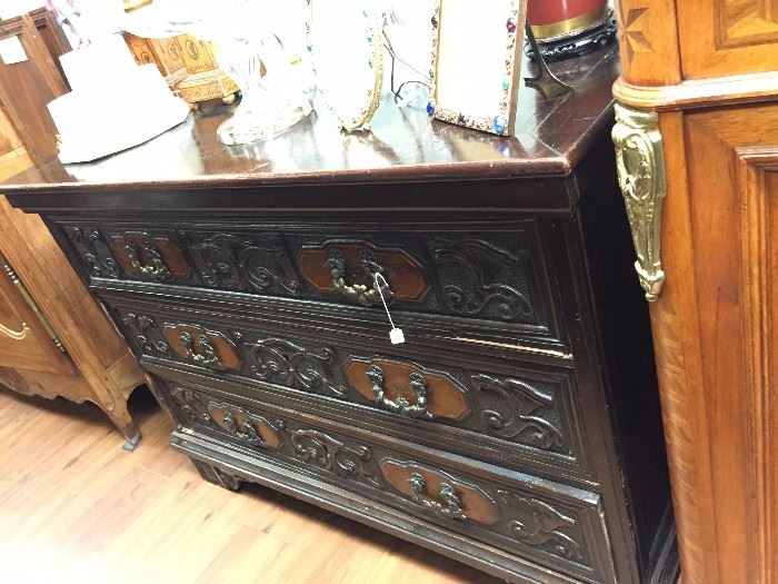 Continental Carved Baroque-style Chest of Drawers