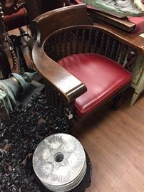 Barleytwist Chair, Cast Iron Furniture, Restaurant Oyster Plates.