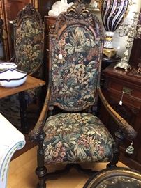 Pair of Jacobean Style Armchairs.