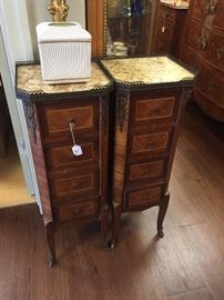 Pair of French Parquetry Lingerie Chests