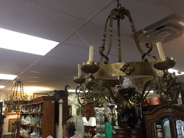 Medieval Style Chandeliers (2 available)