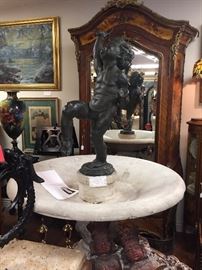 Large Bronze and Marble Fountain