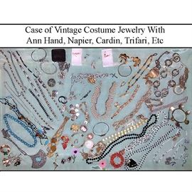 Jewelry Costume Case Ann Hand Napier Cardin Trifari
