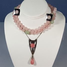 Jewelry Rose Quartz Rhodochrosite