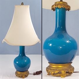 Lighting Turquoise Glaze Lamp