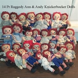 Toys Dolls Raggedy Ann And Andy 14 Pr Lg