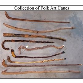 Artz Folk Carved Canes All