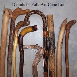 Artz Folk Carved Canes Details