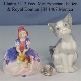 Figurines Royal Doulton Monica Lladro Expectant Kitten