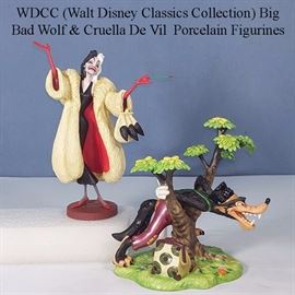 Figurines WDCC Porcelain Big Bad Wolf Cruella De Vil