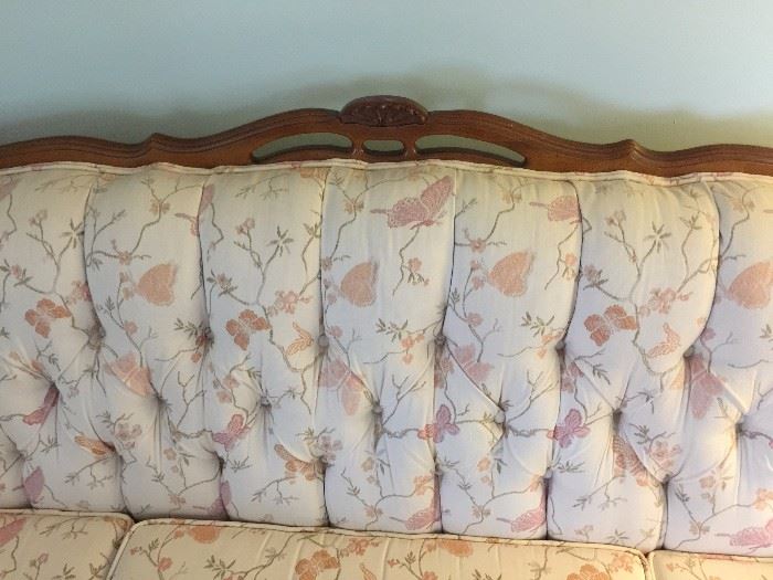 #26	French Provincial Sofa with Button Back 6'10" W	 $275.00 
