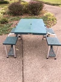 #77	 fold-up portable Carry on outdoor Suitcase Picnic Table 4 seats	 $30.00 
