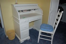 ROLL TOP DESK AND CHAIR